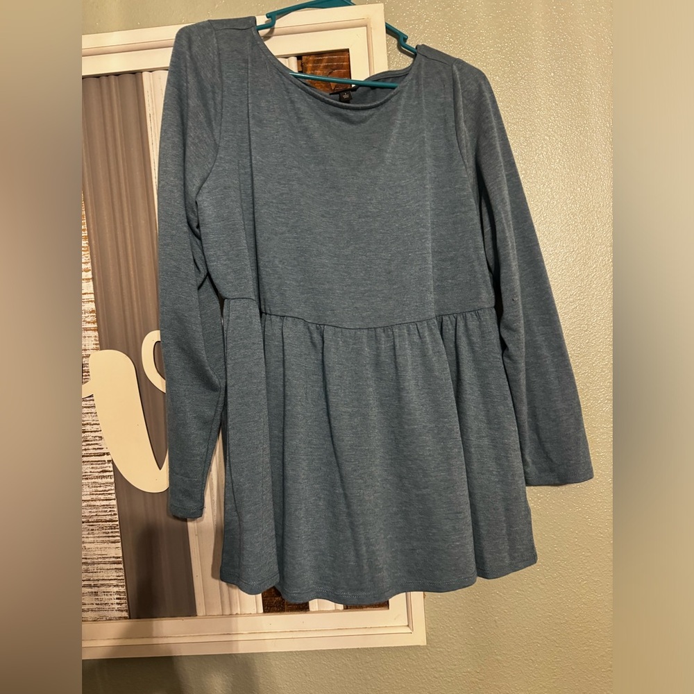 Torrid blue babydoll shirt